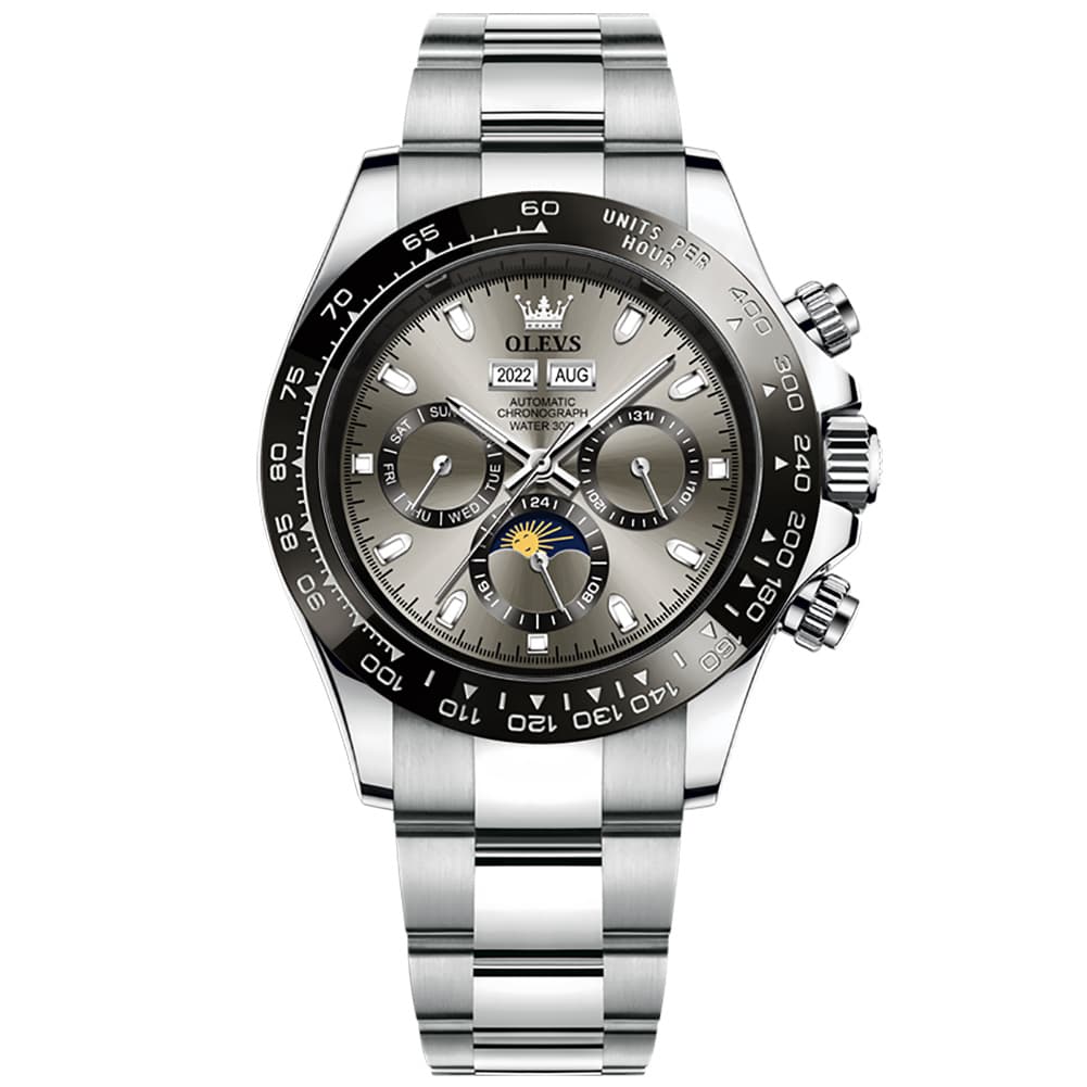 OLEVS 6654 Automatic Mechanical Moon Phase Watch for Men