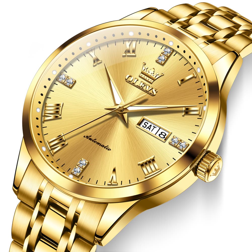 OLEVS 7062 Classic Dual Calendar Automatic Watch For Men