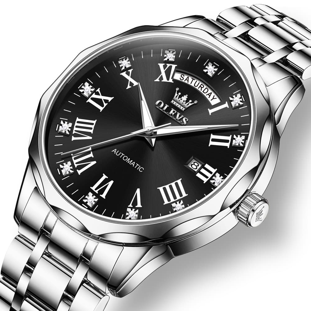 OLEVS 6780 Roman Numerals Day Date Mechanical Watch for Men