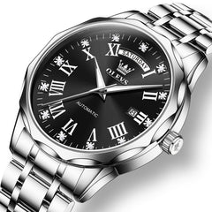 OLEVS 6780 Roman Numerals Day Date Mechanical Watch for Men