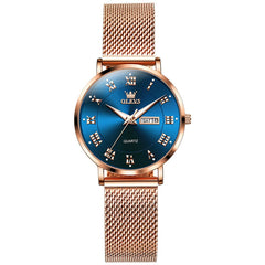 OLEVS 2920 Day Date Quartz Couples Watch Set Men Women