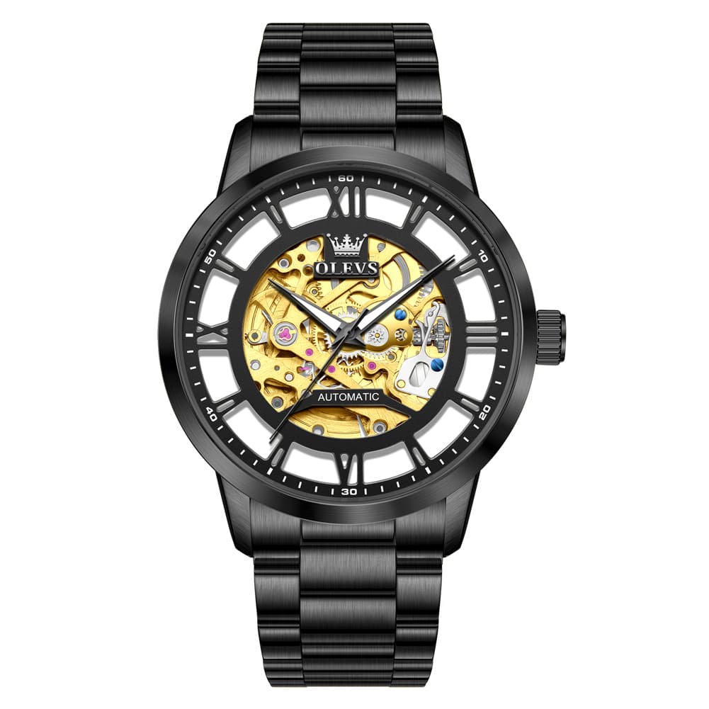 OLEVS 6728 Automatic Skeleton Mechanical Watch For Men