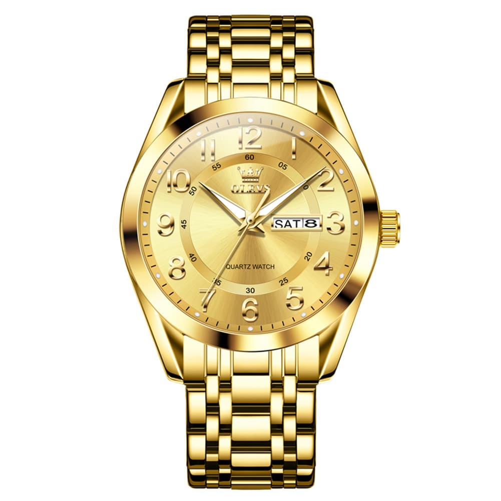 OLEVS 3666 Quartz Luminous Stainless Steel Watch For Men