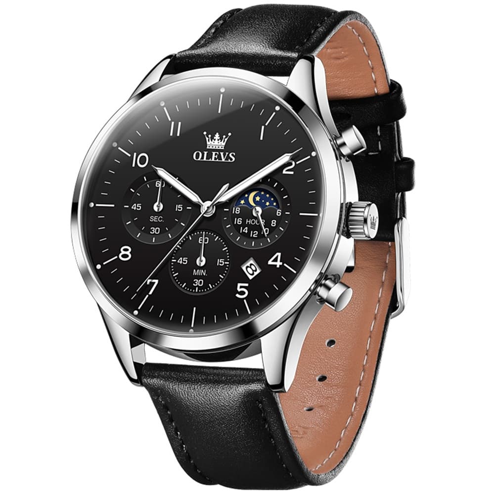 OLEVS 2882 Luxury Moon Phase Chronograph Watch for Men