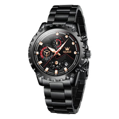 OLEVS 2873 Bold Rivet Bezel Racing Chronograph Watch for Men