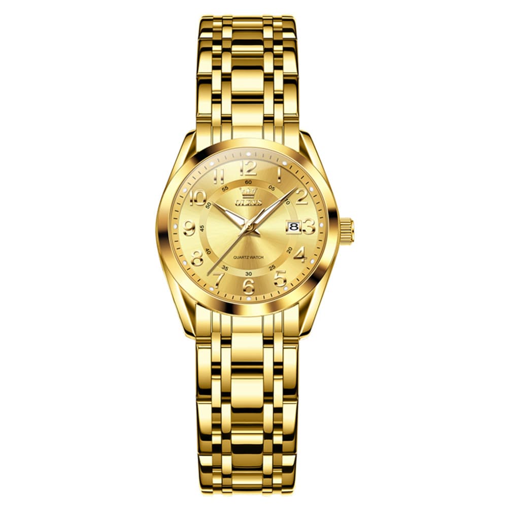 OLEVS 3666 Quartz Luminous Stainless Steel Watch For Women