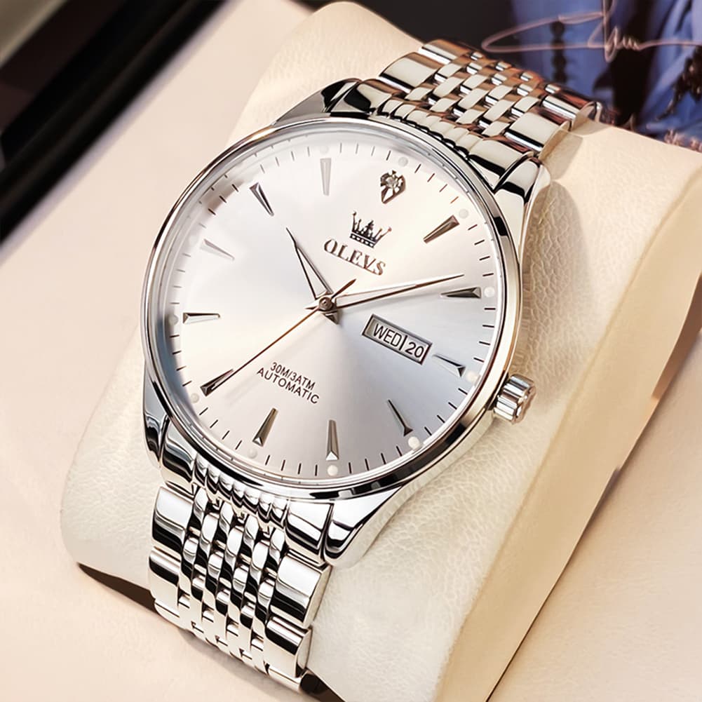 OLEVS 6635 Stainless Steel Automatic Mechanical Watch for Men