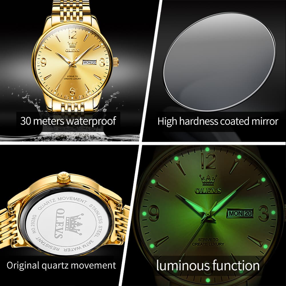 OLEVS 2928 Classic Day Date Mechanical Watch for Men