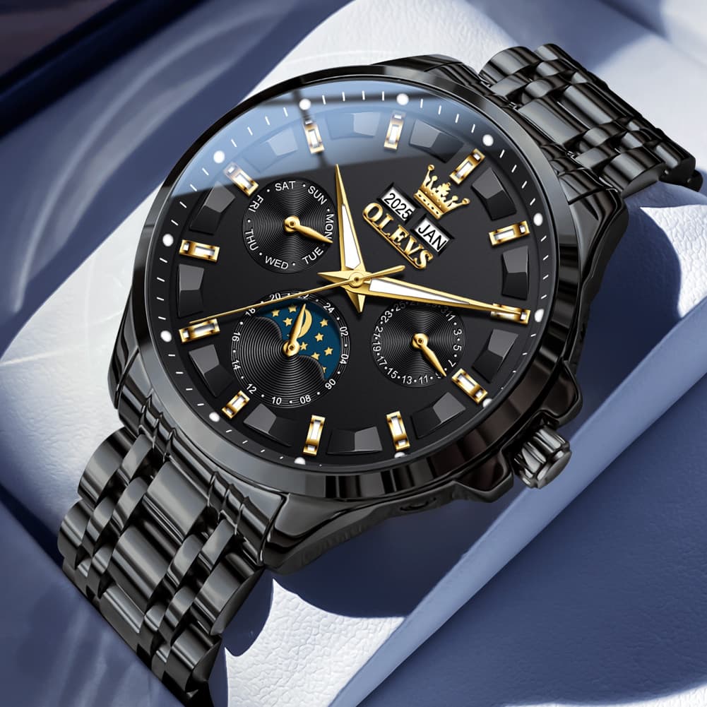 OLEVS 7070 Heavyweight Moon Phase Automatic Watch For Men