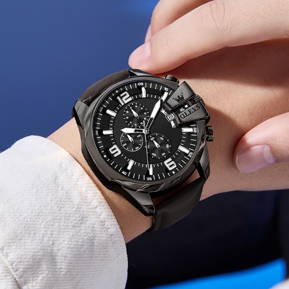 OLEVS 2978 Oversized 50mm Chronograph Quartz Watch for Men