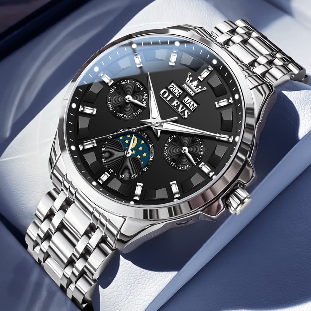 OLEVS 7070 Heavyweight Moon Phase Automatic Watch For Men