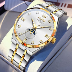 OLEVS 7069 Octagonal Moon Phase Automatic Watch For Men