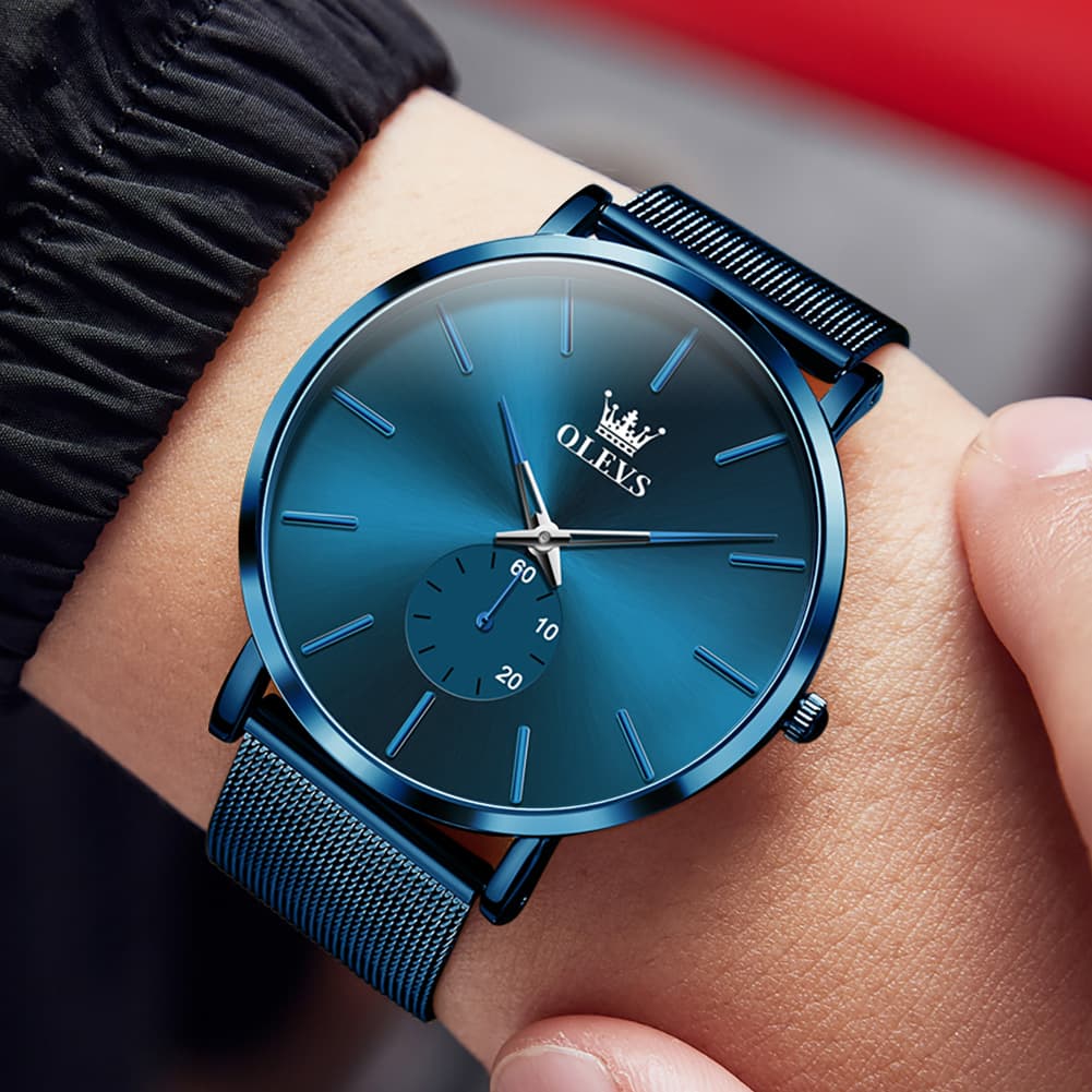 OLEVS 9954 Ultra Thin Milanese Mesh Quartz Watch for Men