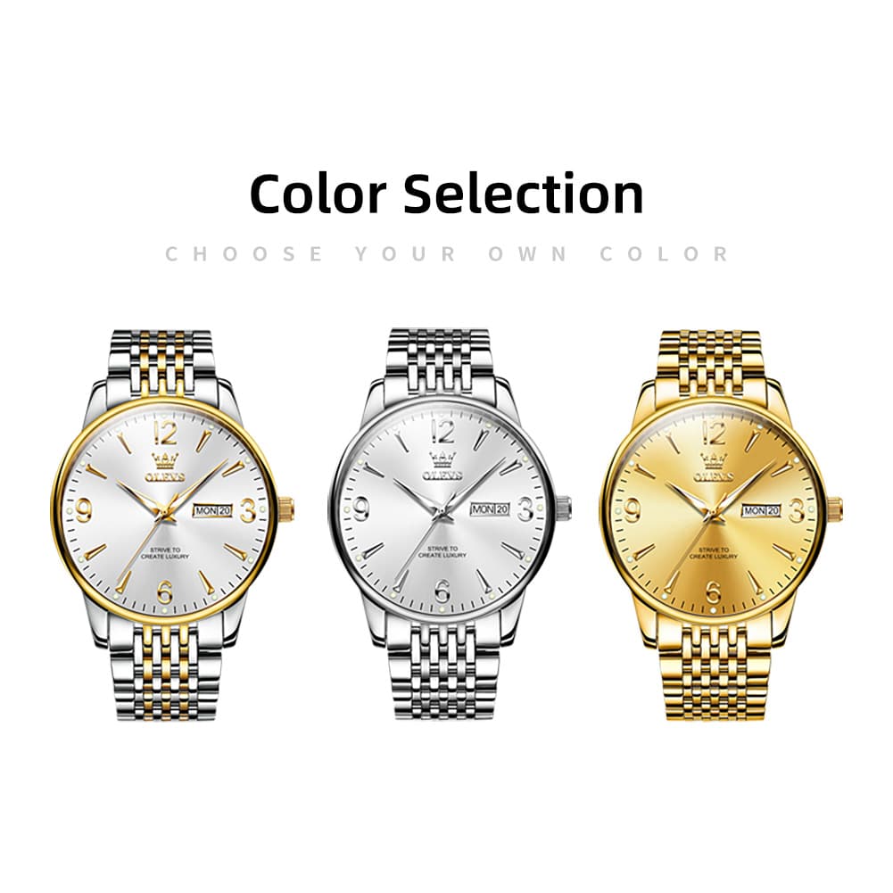 OLEVS 2928 Classic Day Date Mechanical Watch for Men