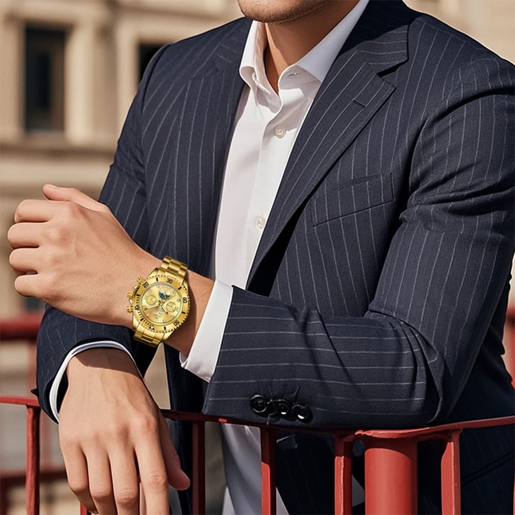 OLEVS 6729 Automatic Moon Phase Mechanical Watch For Men