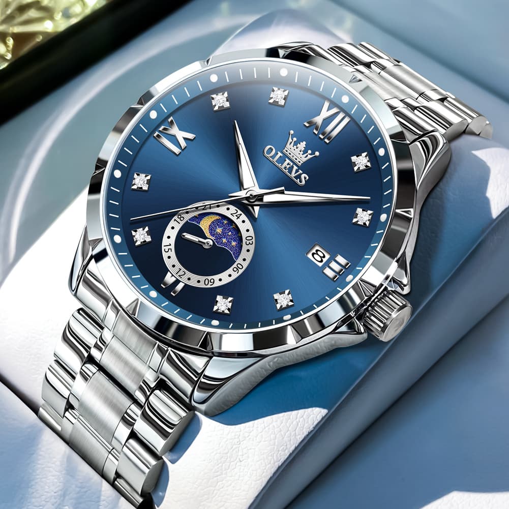 OLEVS 2956 Moon Phase Quartz Watch for Men