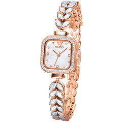 OLEVS 9987 Mermaid Crystal Bracelet Square Watch for Women