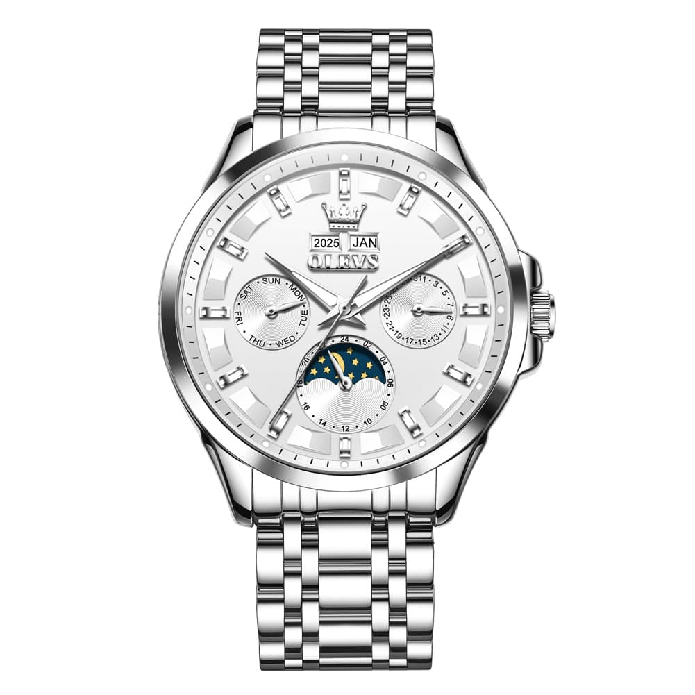 OLEVS 7070 Heavyweight Moon Phase Automatic Watch For Men