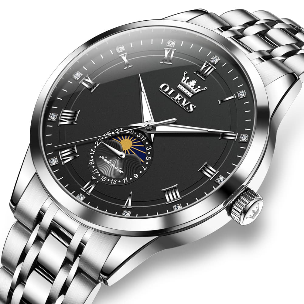 OLEVS 7063 Diamond Moon Phase Automatic Watch For Men