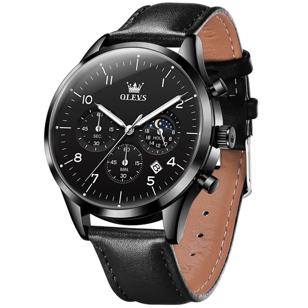 OLEVS 2882 Luxury Moon Phase Chronograph Watch for Men