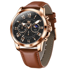 OLEVS 3632 Large Dial Multifunction Quartz Watch for Men