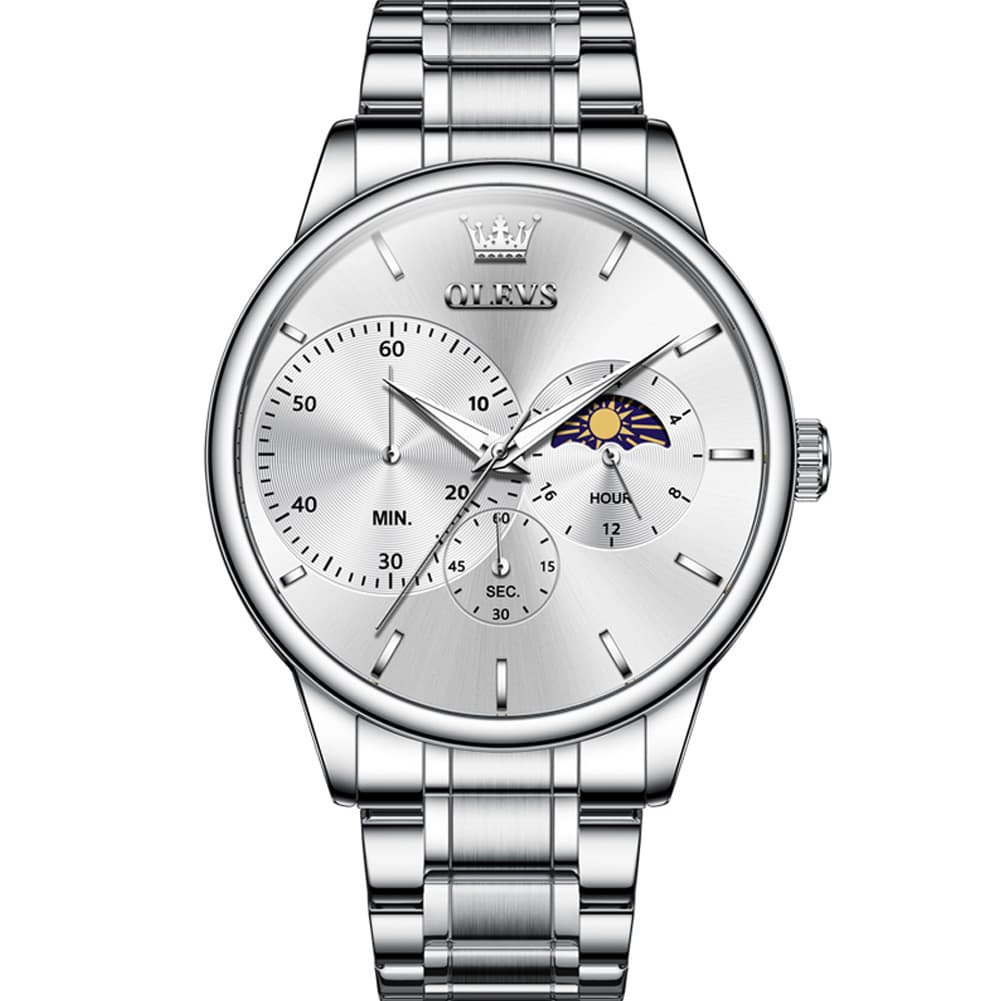 OLEVS 2936 Chronograph Moon Phase Quartz Watch for Men