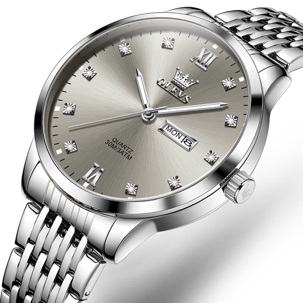 OLEVS 2943 Ultra Thin Diamond Dial Quartz Watch for Men