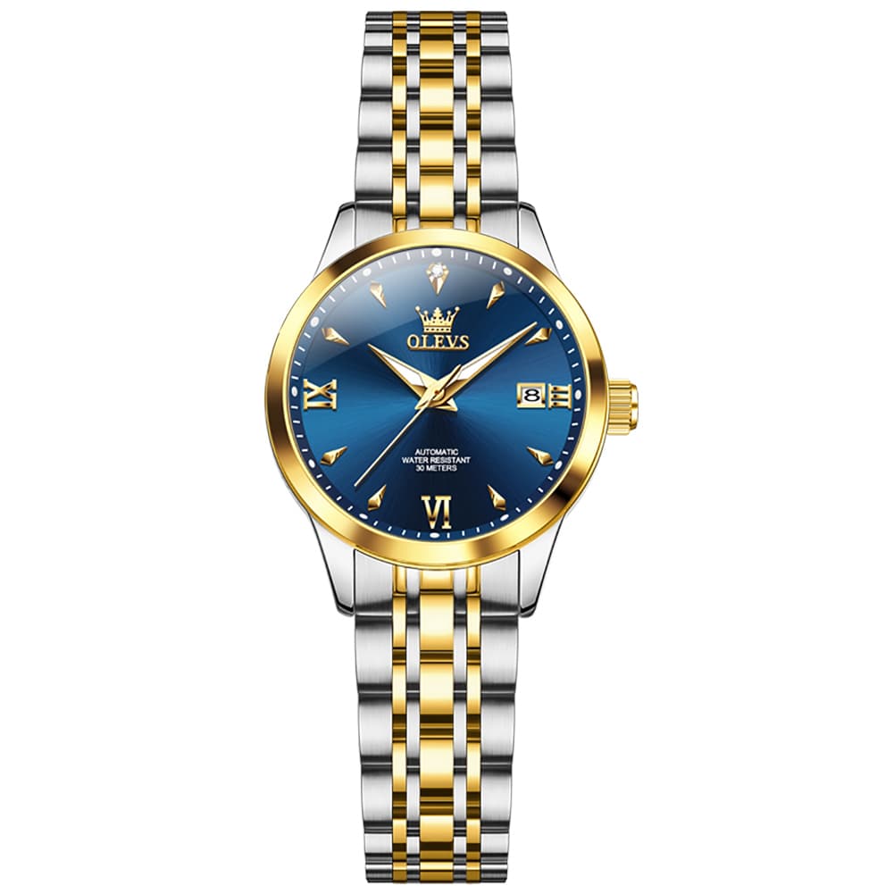 OLEVS Diamond Dial Day Date Automatic Mechanical Watch 9956 for Women