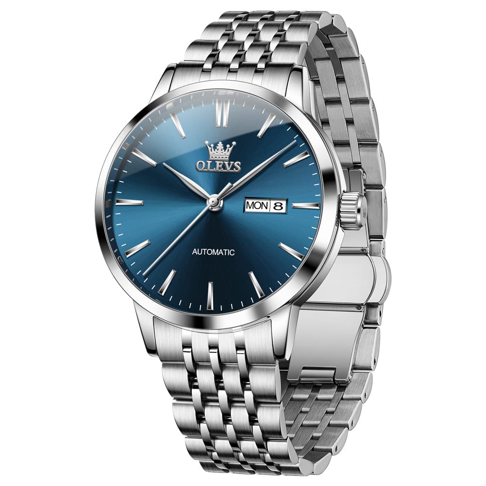 OLEVS 7048 Minimalist Dual Calendar Automatic Watch For Men