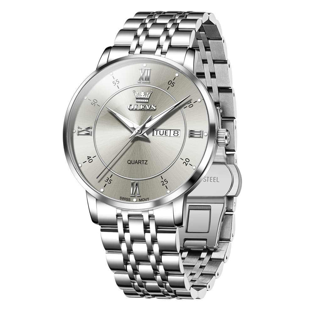 OLEVS Classic Roman Quartz Luminous Dress Watch for Men 3680