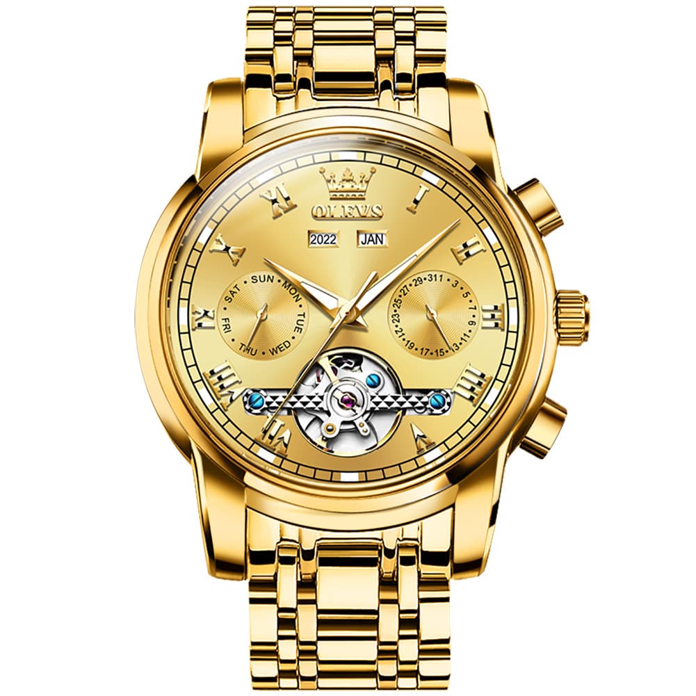OLEVS 6607 Classic Open Heart Automatic Mechanical Watch for Men
