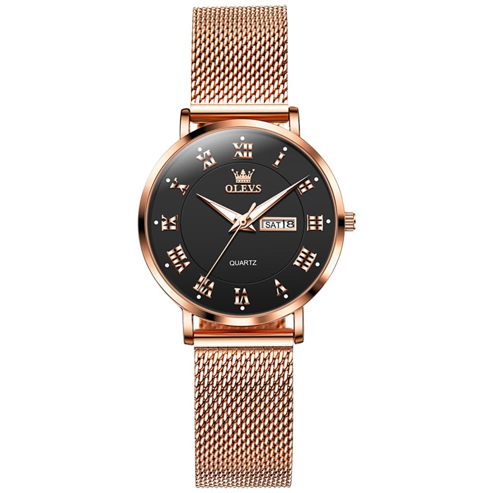 OLEVS 2920 Day Date Quartz Couples Watch Set Men Women