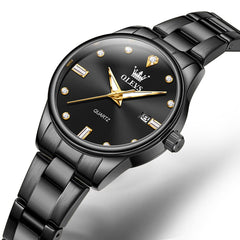 OLEVS 3621NS Minimalist Diamond Quartz Steel Watch for Women