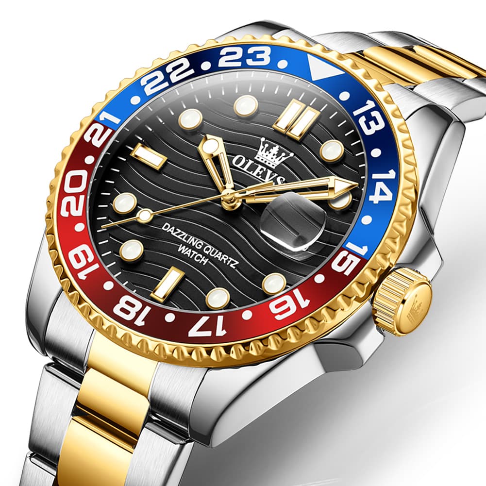OLEVS 3610 Dive Style Steel Quartz Watch for Men