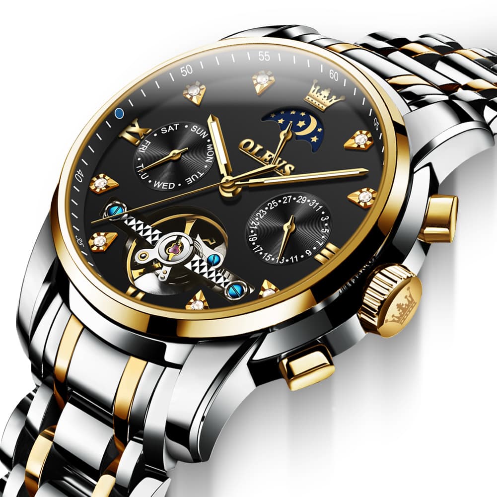 OLEVS 6678 Mechanical Moon Phase Automatic Watch for Men