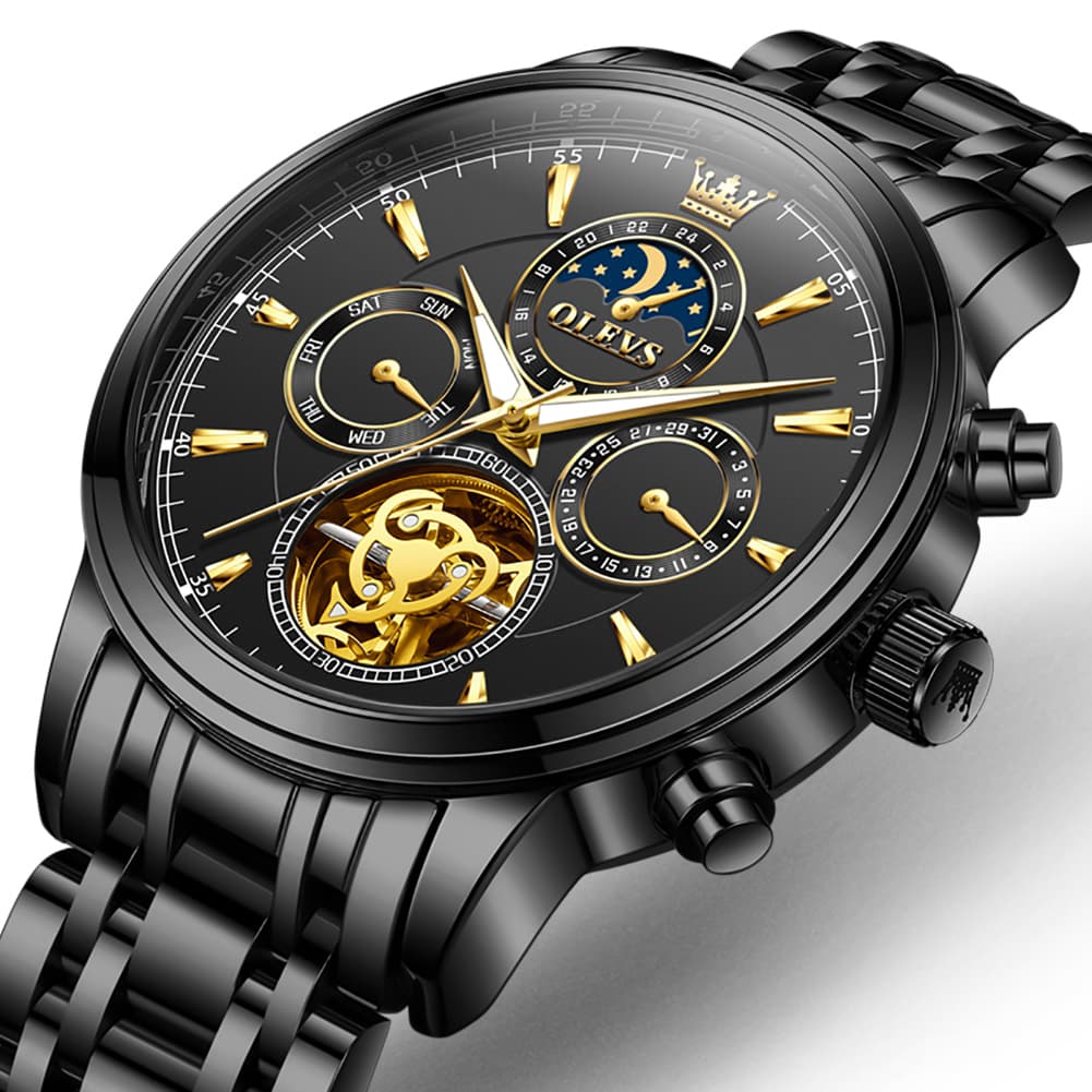 OLEVS 6746 Multi-Function Skeleton Mechanical Watch for Men