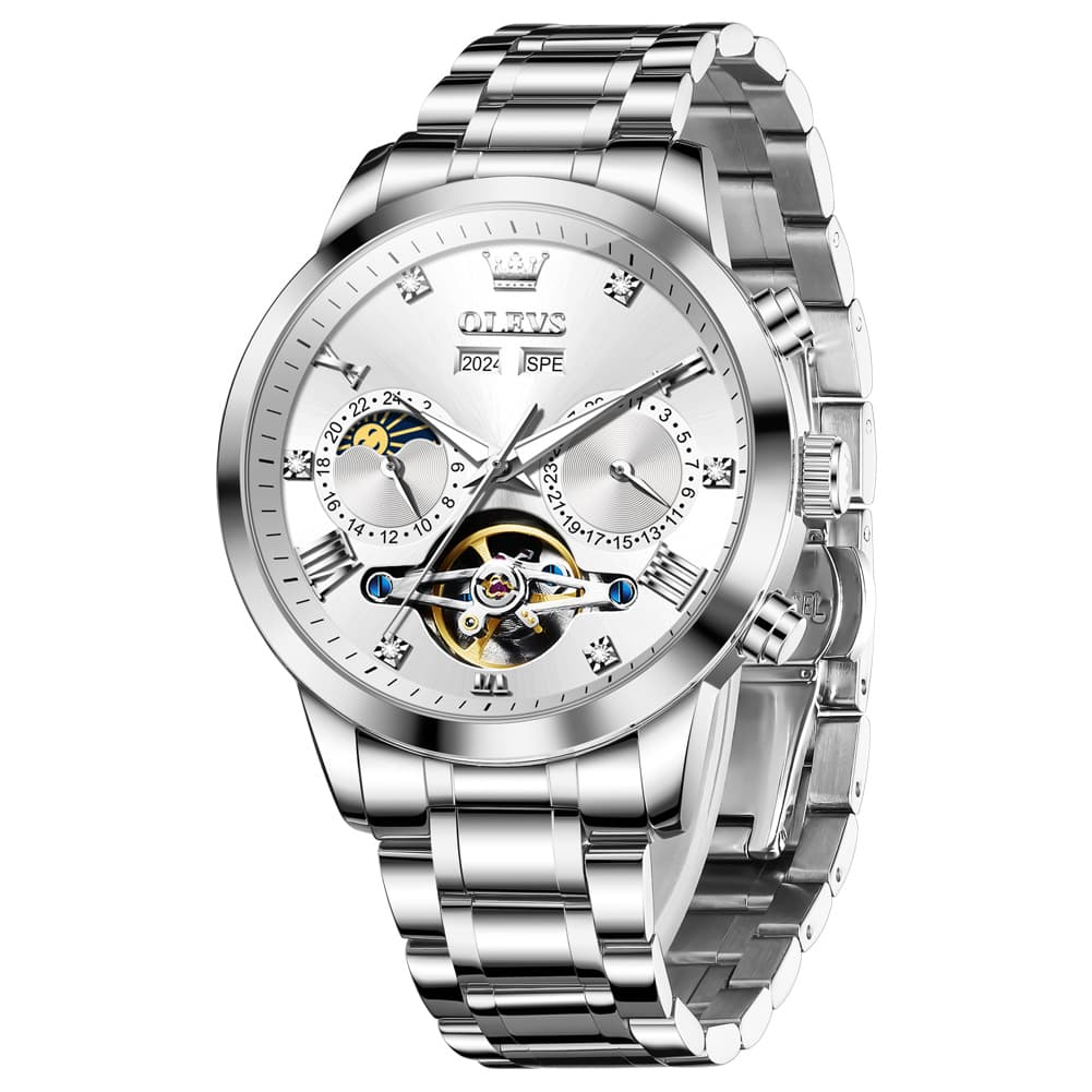 OLEVS 7029 Open Heart Automatic Mechanical Watch For Men