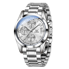 OLEVS 2987 Stainless Steel Chronograph Quartz Watch for Men