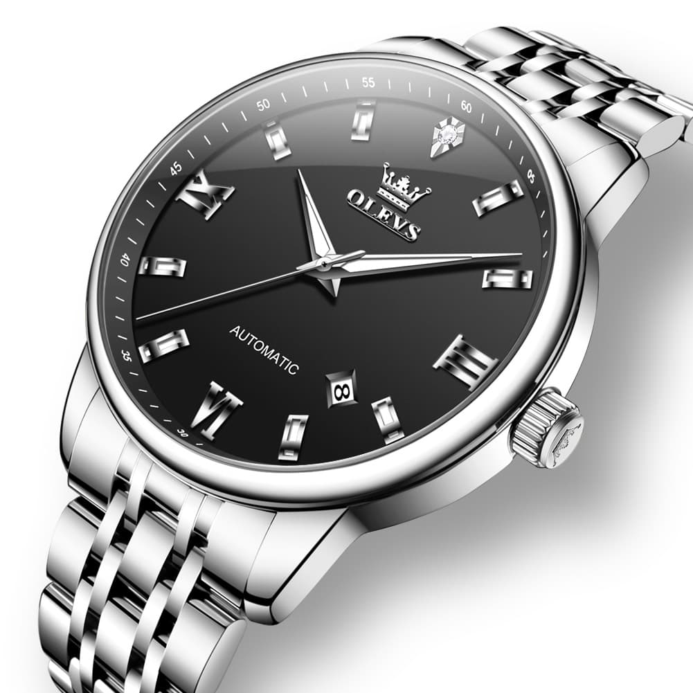 OLEVS 6723 Diamond Roman Numeral Automatic Mechanical Watch For Men