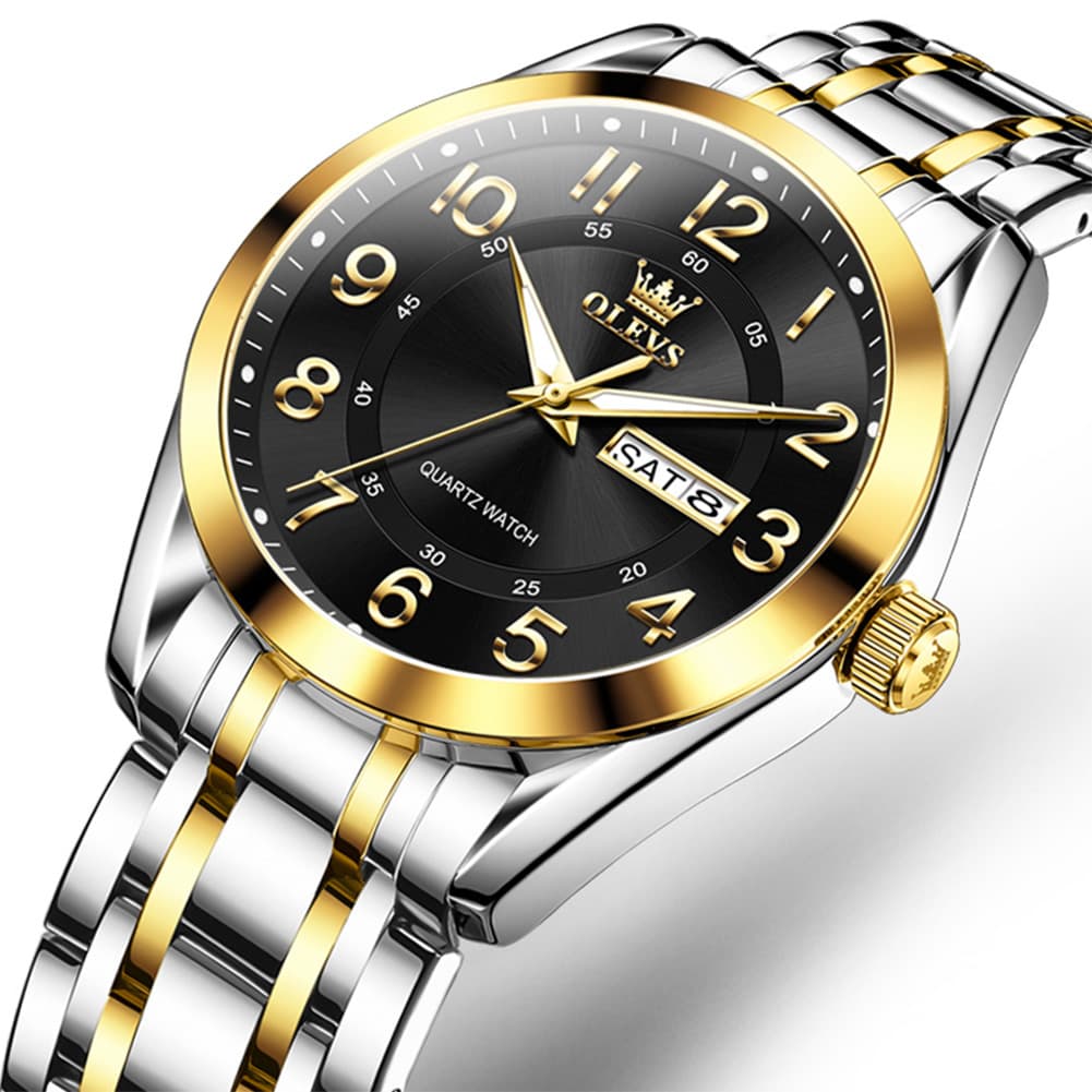 OLEVS 3666 Quartz Luminous Stainless Steel Watch For Men