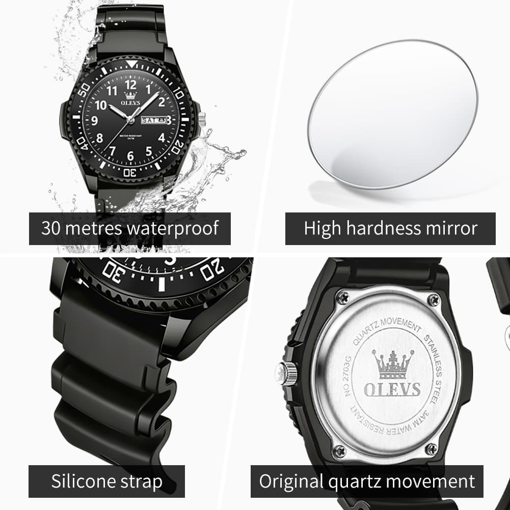 OLEVS 2703 Ultra Light Casual Sport Watch for Men Women