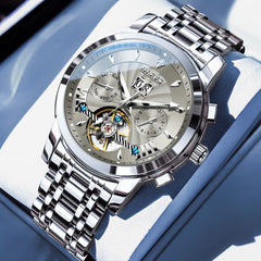 OLEVS Open Heart Multifunction Automatic Mechanical Watch 9965 Big Date for Men