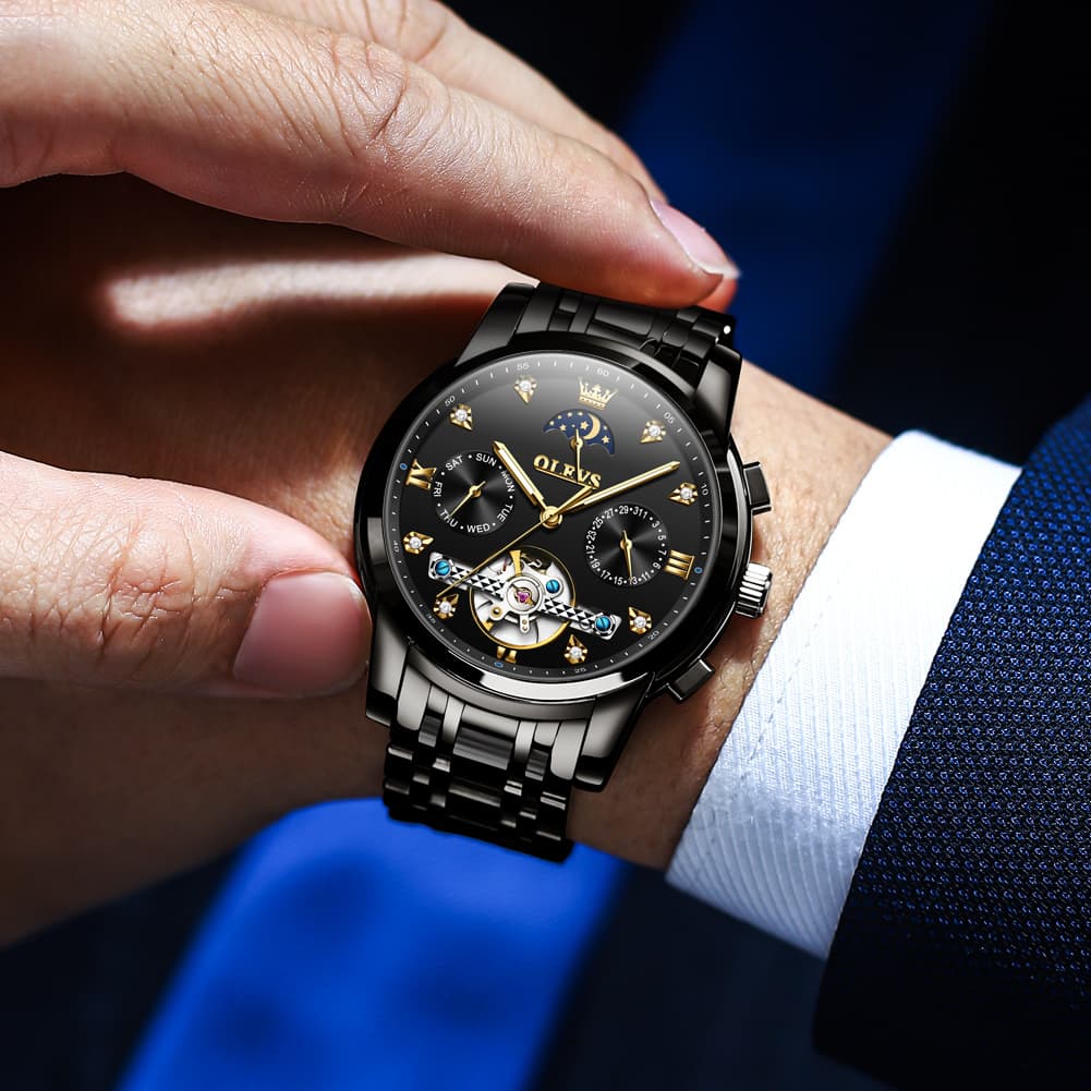 OLEVS 6678 Mechanical Moon Phase Automatic Watch for Men
