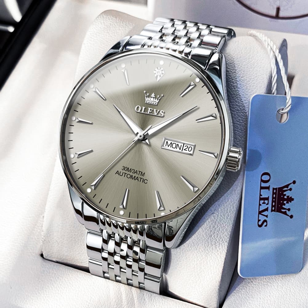OLEVS 6635 Stainless Steel Automatic Mechanical Watch for Men