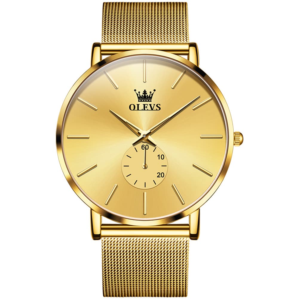OLEVS 9954 Ultra Thin Milanese Mesh Quartz Watch for Men