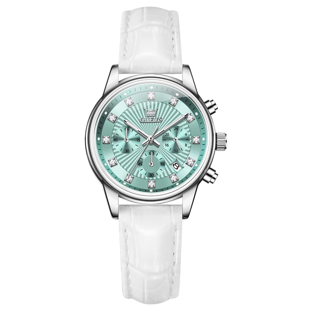 OLEVS 3669 Quartz Multi Dial Diamond Watch For Women