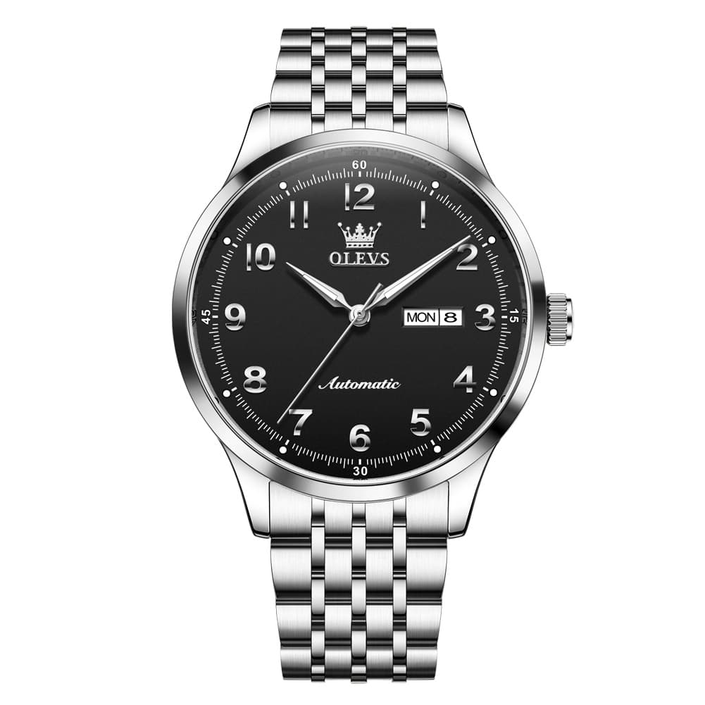 OLEVS 7100 Arabic Numeral Dual Calendar Automatic Watch For Men