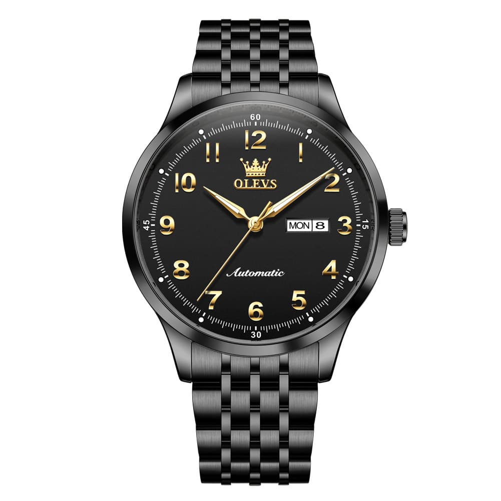 OLEVS 7100 Arabic Numeral Dual Calendar Automatic Watch For Men