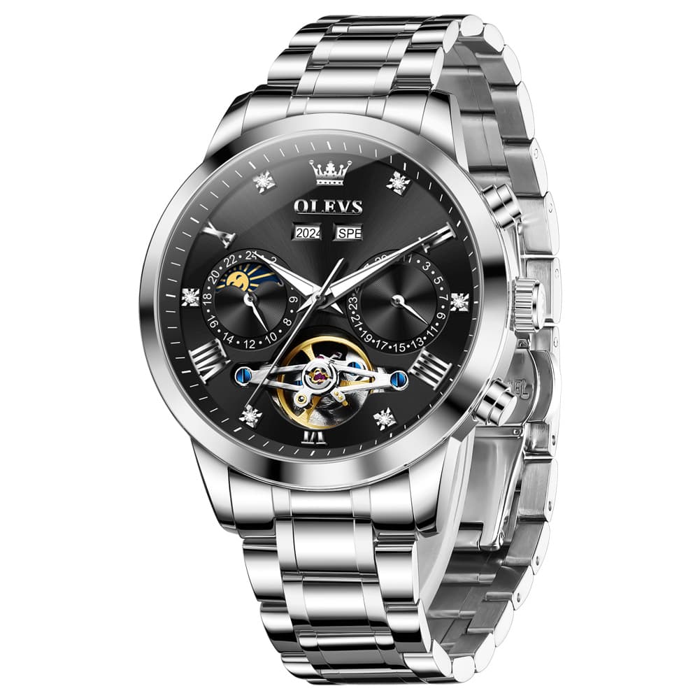 OLEVS 7029 Open Heart Automatic Mechanical Watch For Men