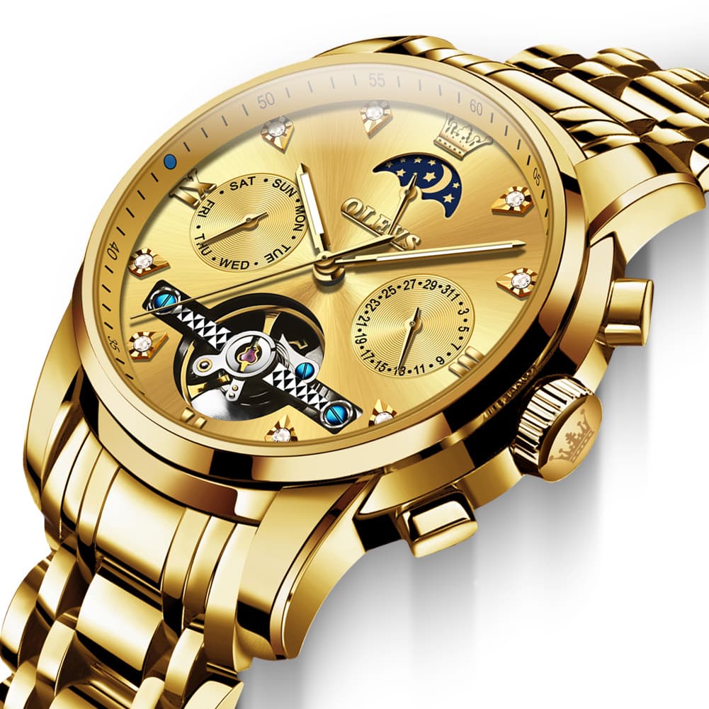 OLEVS 6678 Mechanical Moon Phase Automatic Watch for Men